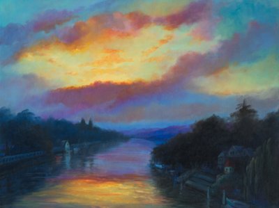 Sonnenaufgang auf Eel Pie Island von Lee Campbell